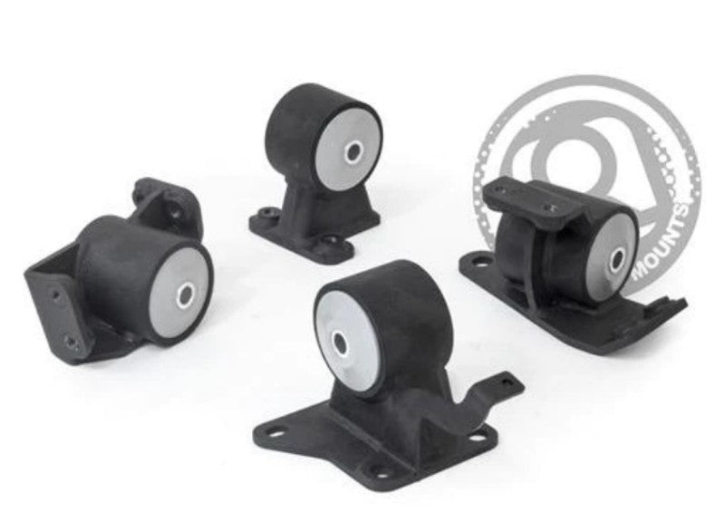 Innovative 90-99 Toyota MR2 5S/3S Black Steel Mounts 85A Bushings - Racecraft Industries