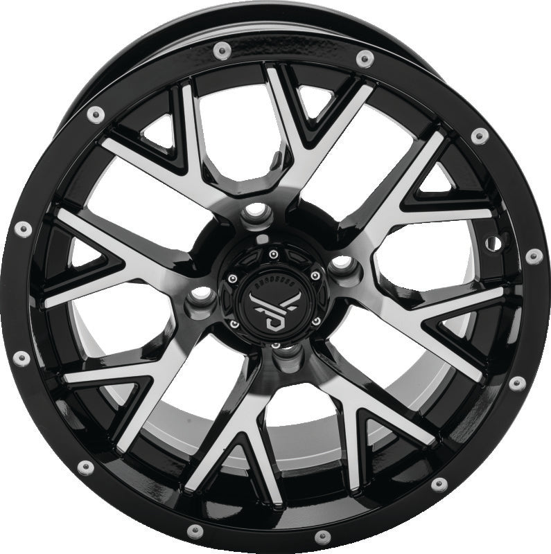 QuadBoss Barbwire 14X7 - 5+2 - 4/110 - Black Machined - Racecraft Industries