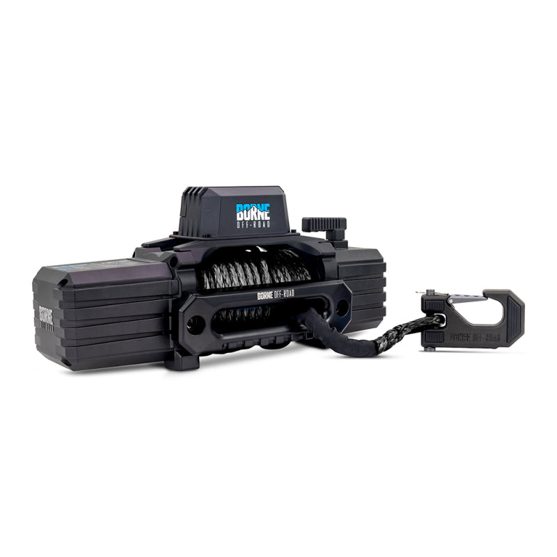 Borne Off-Road 12K Winch - Black Synthetic Rope - Racecraft Industries