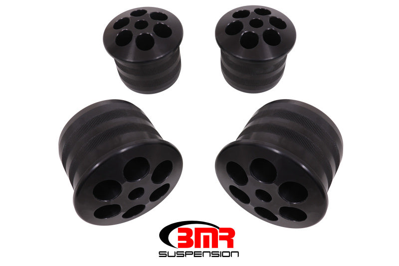 BMR 08-18 Dodge Challenger Aluminum Rear Cradle Bushings Kit - Black Anodized - Racecraft Industries