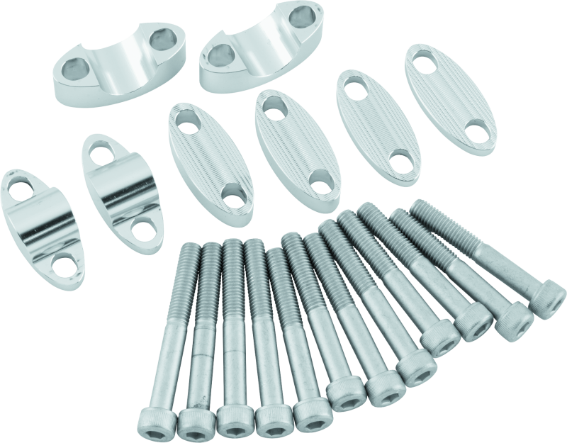 BikeMaster Aluminum Handlebar Risers 7/8in - Silver - Racecraft Industries