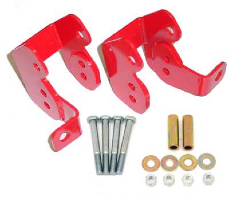 BMR 82-02 3rd Gen F-Body Bolt-On Control Arm Relocation Brackets - Red - Racecraft Industries
