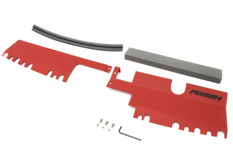 Perrin 15-21 WRX/STI Radiator Shroud (With OEM Intake Scoop) - Red - Racecraft Industries