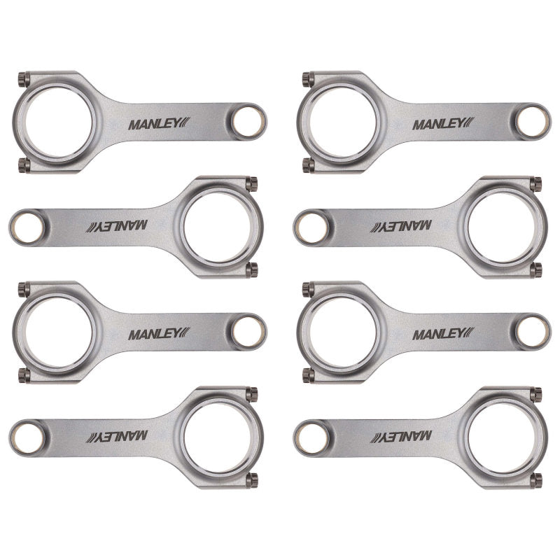 Manley Chevy Small Block LS Series 6.125in H Beam Connecting Rod Set - Racecraft Industries