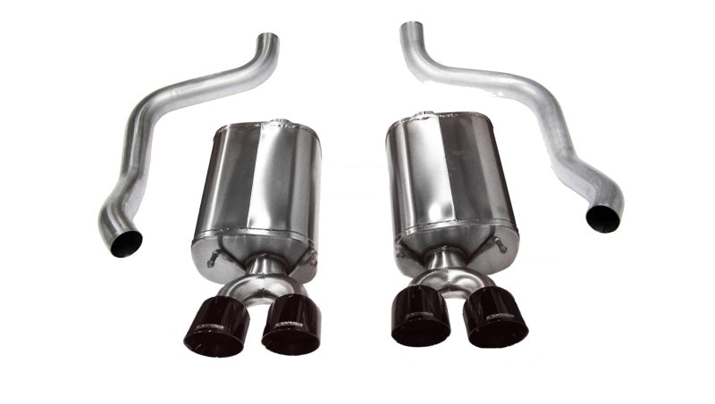 Corsa 2009-2013 Chevrolet Corvette C6 6.2L V8 Black Sport Axle-Back Exhaust - Racecraft Industries
