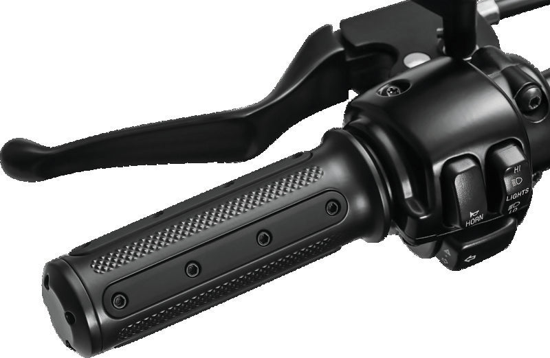 Kuryakyn Heavy Industry Grips Dual Cable Black - Racecraft Industries