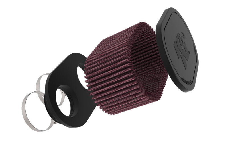 K&N 2-1/8in DUAL FLG 6-1/4 X 4inOD 3inH Universal Clamp-On Air Filter - Racecraft Industries