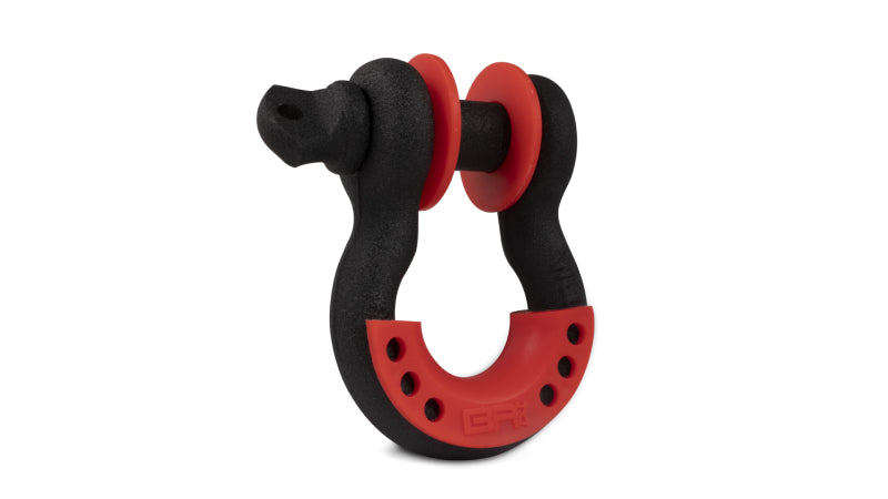 Body Armor 4x4 3/4in Black D-Ring with Red Isolators Single - Racecraft Industries