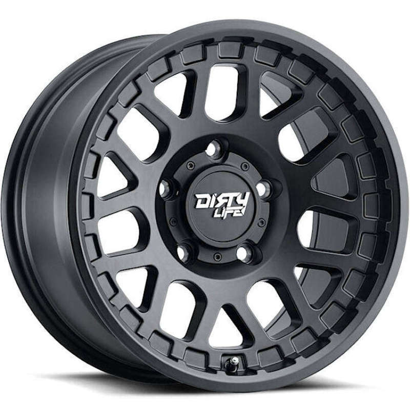Dirty Life 9306 Mesa 17x9 / 5x127 BP / -12mm Offset / 78.1mm Hub Matte Black Wheel - Racecraft Industries