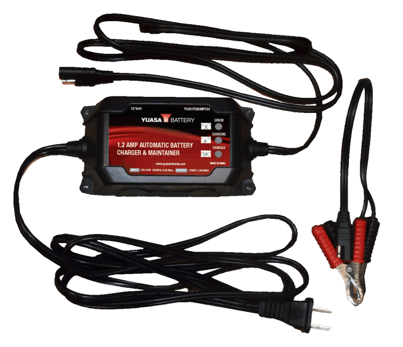 Yuasa 1.2 Amp Charger & Maintainer - 12V - Racecraft Industries