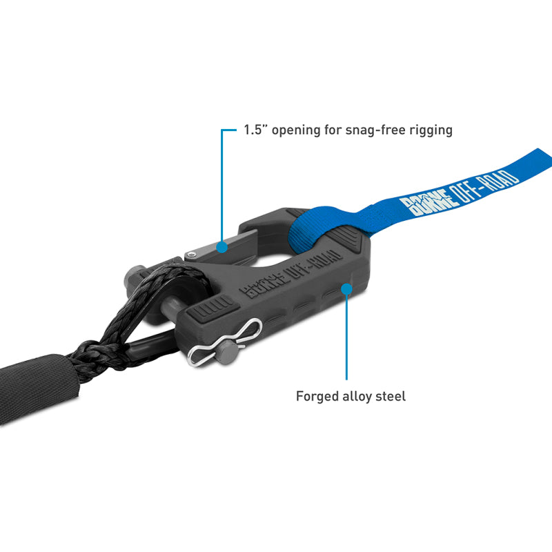 Borne Off-Road 10K Winch - Black Synthetic Rope - Racecraft Industries