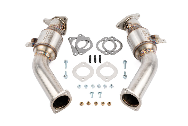 AMS Performance VR30DDTT Street Lower Downpipes w/GESI Catalytic Converter - Racecraft Industries