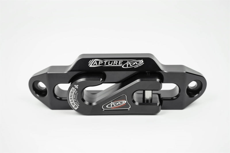 Addictive Desert Designs 1-5/16in Winch Fairlead Plate w/ Recessed Round End Hook - Black - Racecraft Industries