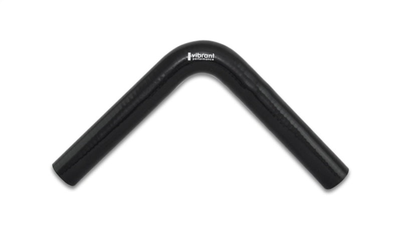 Vibrant 4 Ply Reinforced Silicone Elbow Connector - 1.25in ID x 8in Leg 90 Deg Elbow (BLACK) - Racecraft Industries