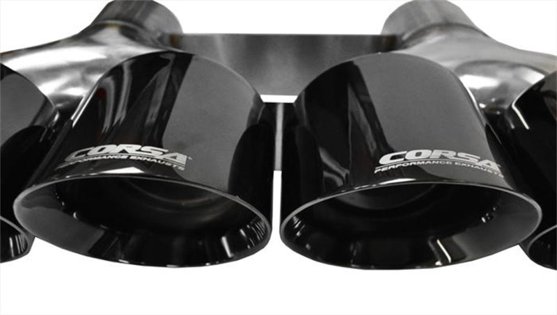 Corsa 2014-2020 Chevrolet Corvette 6.2L V8 Quad 45in Polished Black Pro-Series Tip Kit - Racecraft Industries