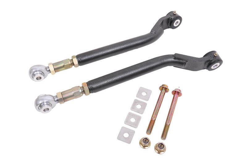 BMR 08-17 Challenger Rear On-Car Adj. Toe Rods Delrin/Rod End Combo - Black Hammertone - Racecraft Industries