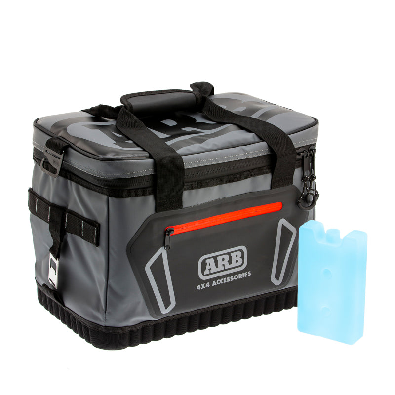 ARB Cooler Bag Charcoal w/ Red Highlights 15in L x 11in W x 9in H Holds 22 Cans - Racecraft Industries