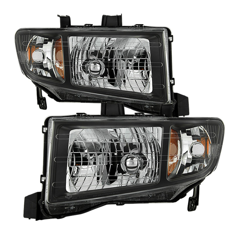 Xtune Honda Ridgeline 06-13 Crystal Headlights Black HD-JH-HRID06-AM-BK - Racecraft Industries