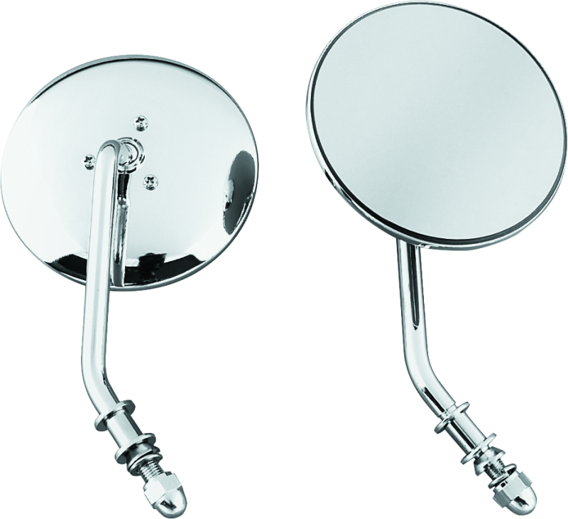 Bikers Choice 65-Up Chrome 4 Inch Round Short Stem Mirror Left Custom - Racecraft Industries