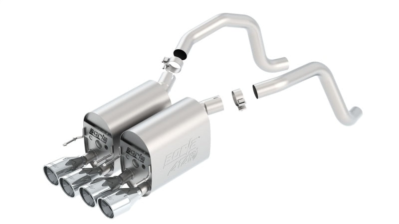 Borla 05-08 Chevrolet Corvette Coupe/Conv 6.0L/6.2L 8cyl Aggressive ATAK Exhaust (rear section only) - Racecraft Industries