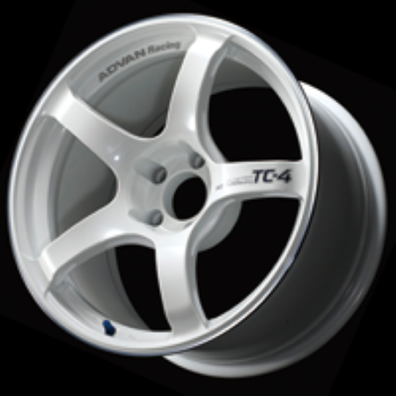 Advan TC4 17x8.0 +38 5-114.3 Racing White Metallic & Ring Wheel - Racecraft Industries