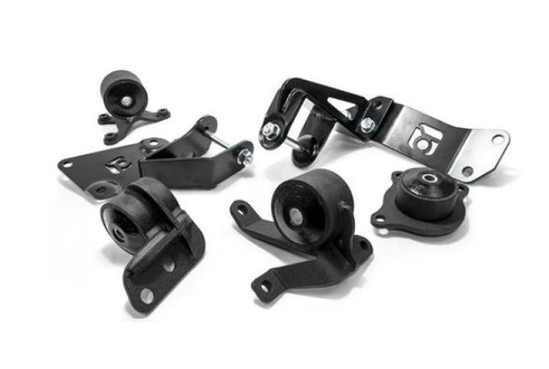 Innovative 01-05 Civic K-Series Black Steel Mounts 75A Bushings (Not K24 Trans) - Racecraft Industries