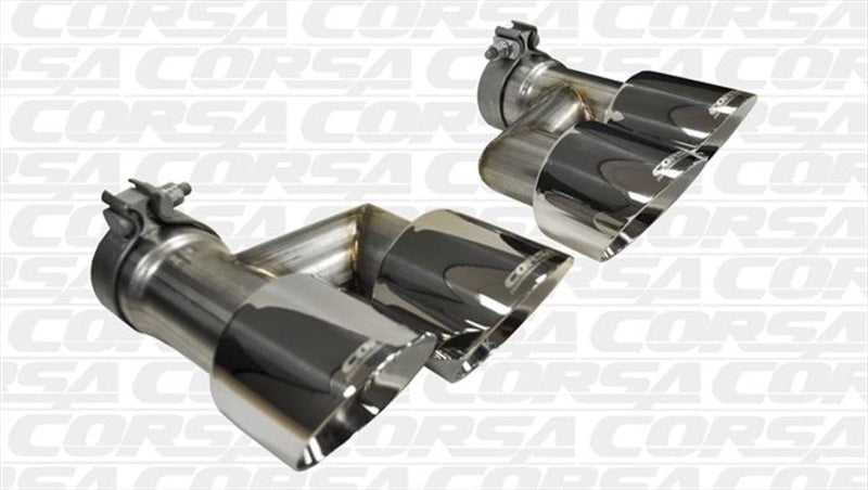 Corsa 2015-2017 Ford Mustang GT 5.0 Polish Quad Tips Kit - Racecraft Industries