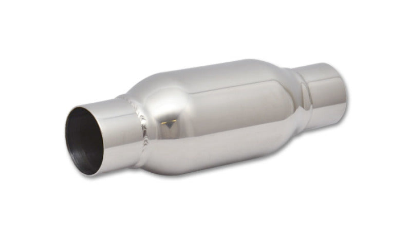 Vibrant SS Resonator (Standard Design) 2.5in inlet/outlet x 12in long - Racecraft Industries