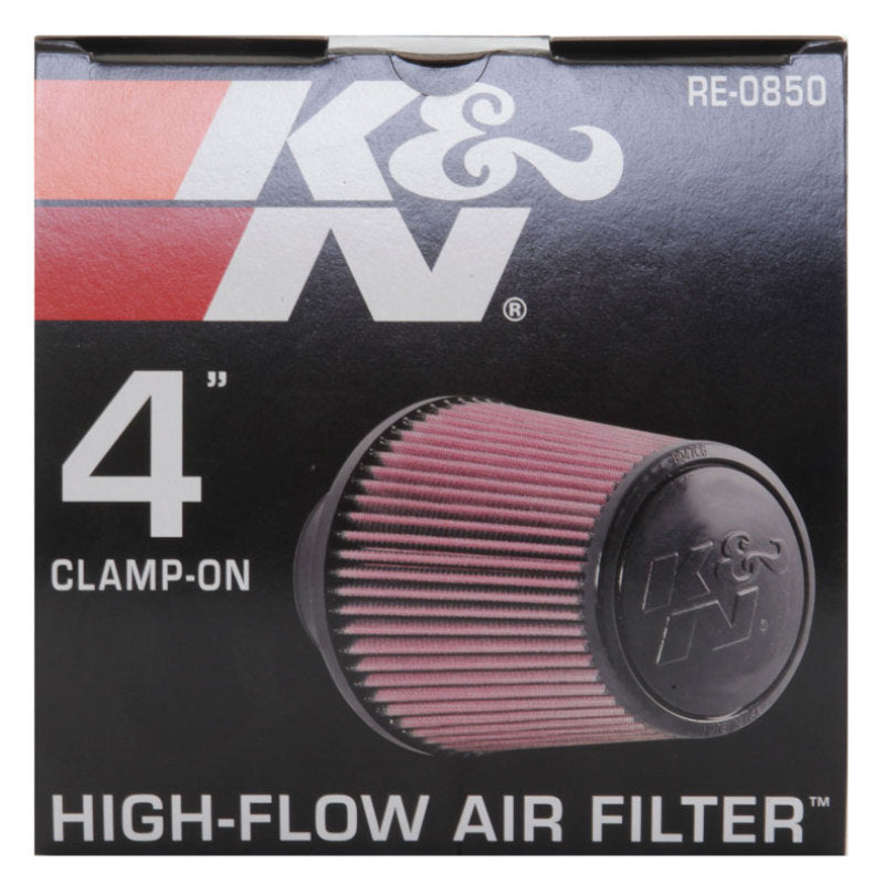 K&N Universal Air Filter (4in. Flange / 6in. Base OD / 4-5/8in. Top OD / 6in. Height) - Racecraft Industries