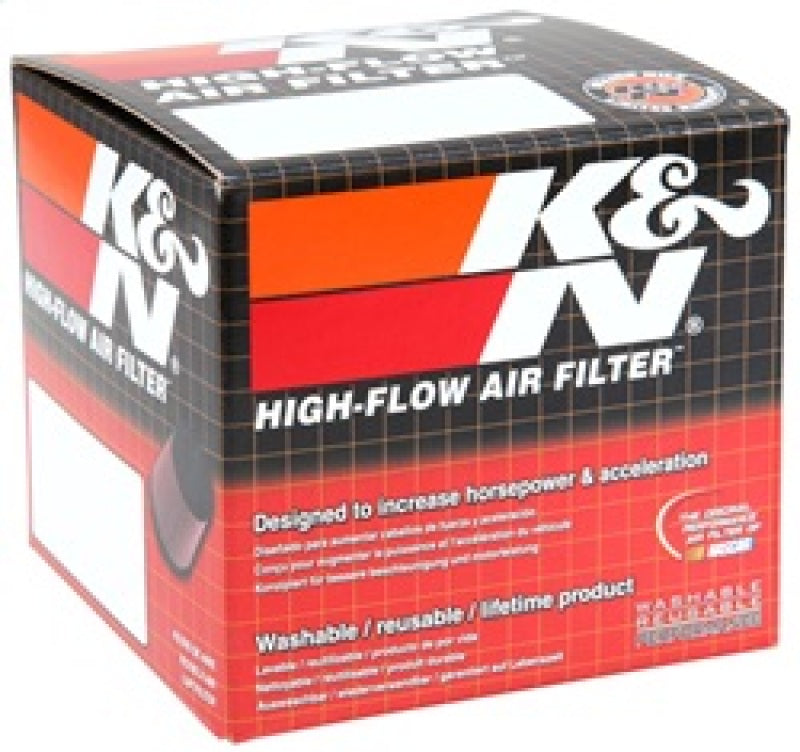 K&N Universal Rubber Filter 2 nch Top OD / 3.5 inch Base OD / 2.25 inch Flange ID / 4 inch Height - Racecraft Industries