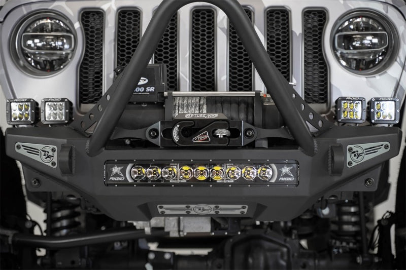 Addictive Desert Designs 1-5/16in Winch Fairlead Plate w/ Recessed Round End Hook - Black - Racecraft Industries