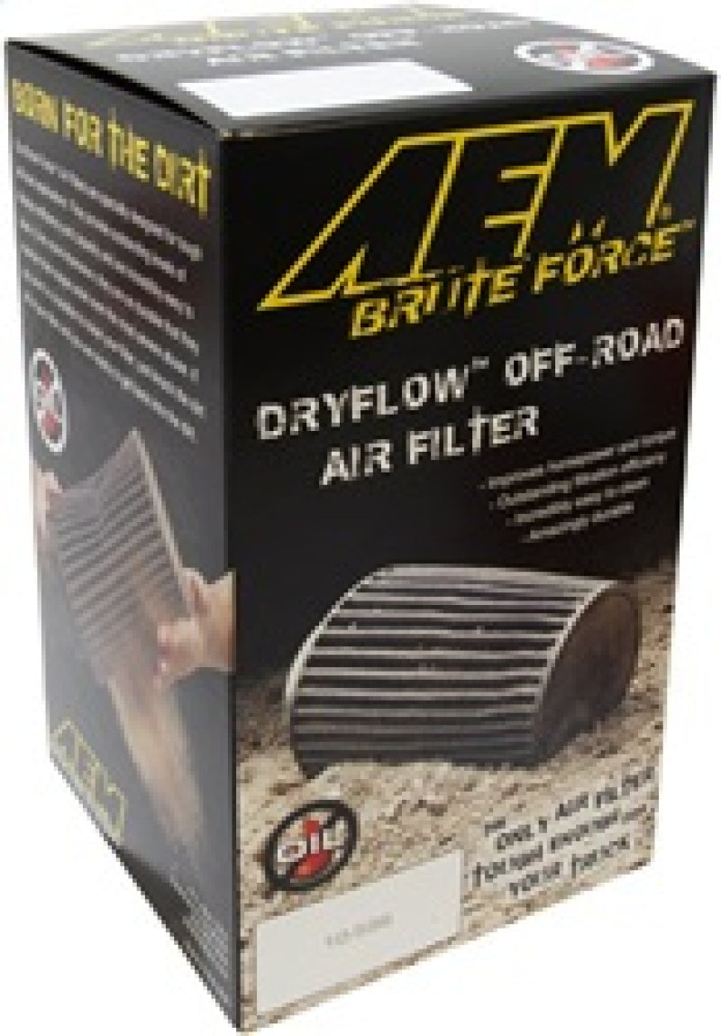 AEM Dryflow 3.5in. X 7in. Round Tapered Air Filter - Racecraft Industries