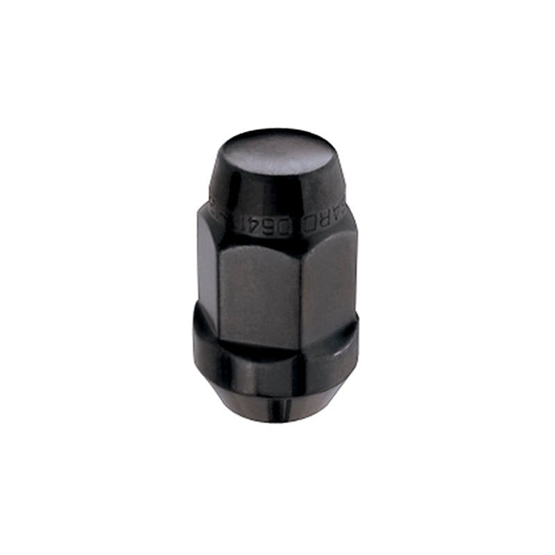 McGard Hex Lug Nut (Cone Seat Bulge Style) M12X1.5 / 3/4 Hex / 1.45in. Length (4-Pack) - Black - Racecraft Industries