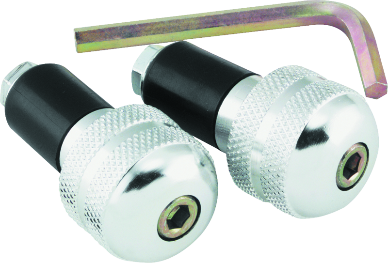 BikeMaster Anti Vibration Bar Ends - Silver - Racecraft Industries
