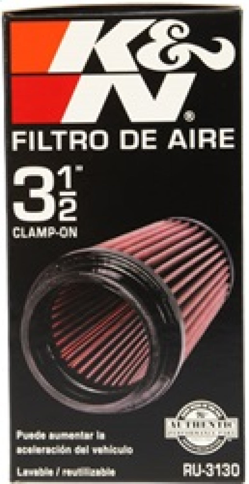 K&N Filter Universal Rubber Filter 3 1/2 inch Flange 4 5/8 inch Base 3 1/2 inch Top 7 inch Height - Racecraft Industries
