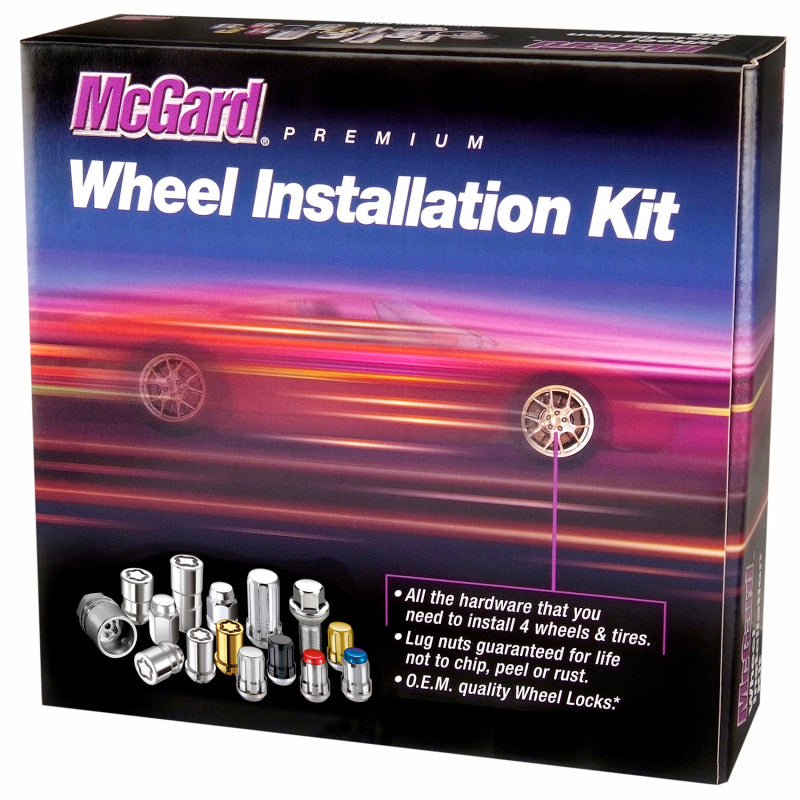 McGard SplineDrive Tuner 5 Lug Install Kit w/Locks & Tool (Cone) M14X1.5 / 22mm Hex - Blk - Racecraft Industries