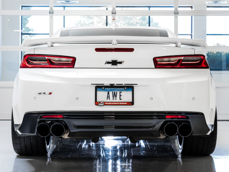 AWE Tuning 16-19 Chevrolet Camaro SS Axle-back Exhaust - Touring Edition (Quad Diamond Black Tips) - Racecraft Industries