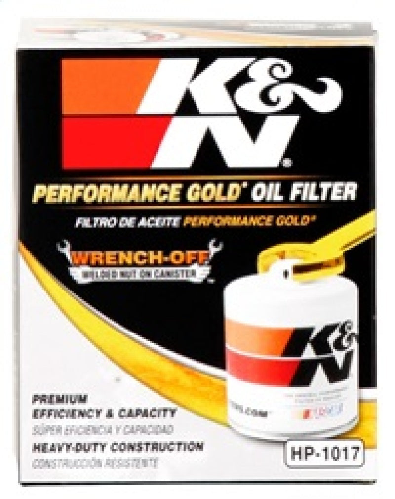K&N 3.74inch / 2.98 OD Performance Gold Oil Filter - Racecraft Industries