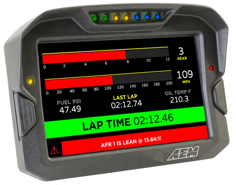 AEM CD-7 Logging GPS Enabled Race Dash Carbon Fiber Digital Display w/o VDM (CAN Input Only) - Racecraft Industries