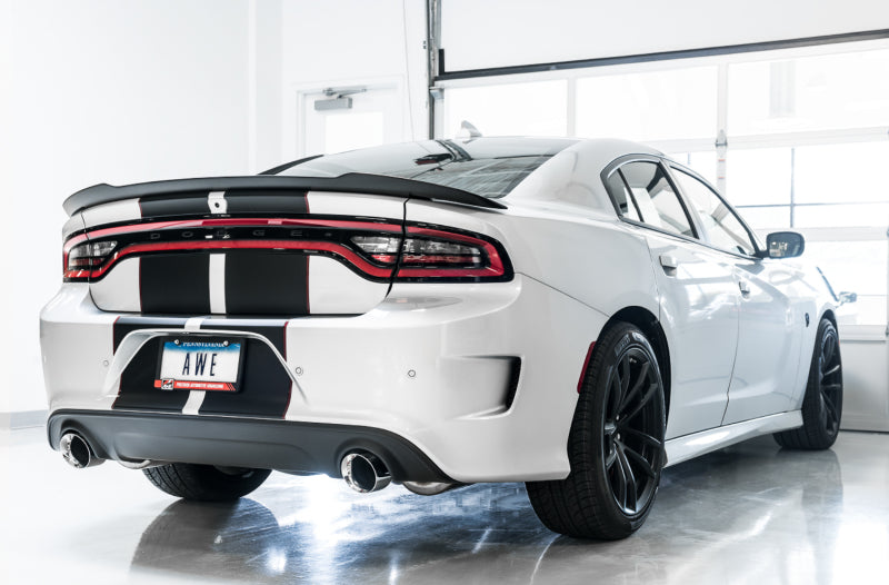 AWE Tuning 2015+ Dodge Charger 6.4L/6.2L Supercharged Track Edition Exhaust - Chrome Silver Tips - Racecraft Industries