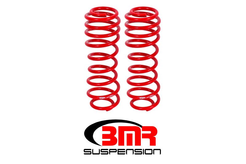 BMR 05-14 S197 Mustang GT/GT500 Rear Performance/Drag Lowering Springs - Red - Racecraft Industries