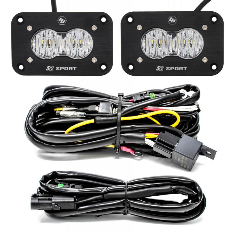 Baja Designs S2 Sport Flush Mount Work/Scene Pattern LED Work Light - Clear - Racecraft Industries