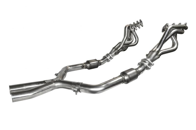 Kooks 05-10 Ford Mustang GT Manual 1 5/8in x 2 1/2in SS Long Tube Headers and OEM Catted SS X Pipe - Racecraft Industries