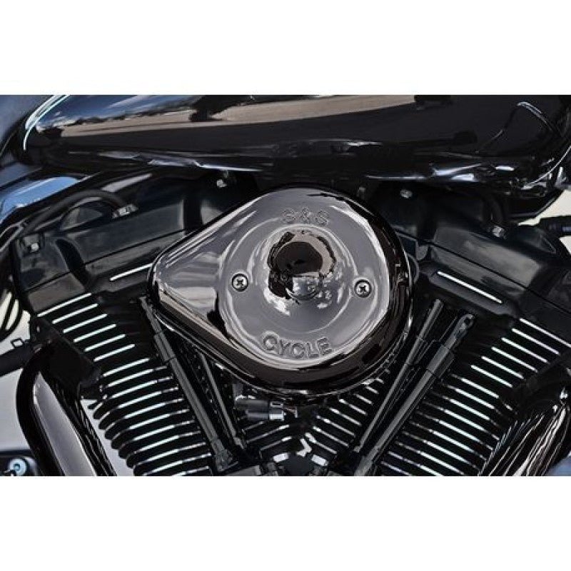 S&S Cycle 17-23 M8 Models Lava Chrome Stealth Teardrop Air Cleaner Kit - Racecraft Industries
