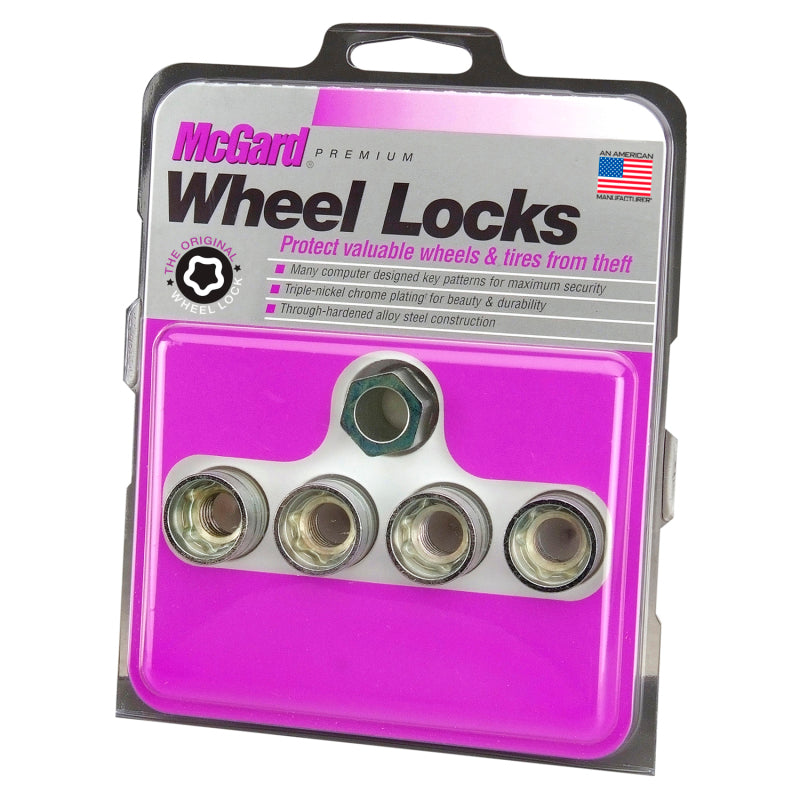 McGard Wheel Lock Nut Set - 4pk. (Under Hub Cap / Cone Seat) M14X1.5 / 22mm Hex / .893in. Length - Racecraft Industries