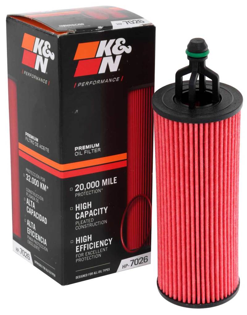 K&N Performance Oil Filter for 14-17 Dodge Durango 3.6L / 14-17 Jeep Grand Cherokee 3.6L - Racecraft Industries