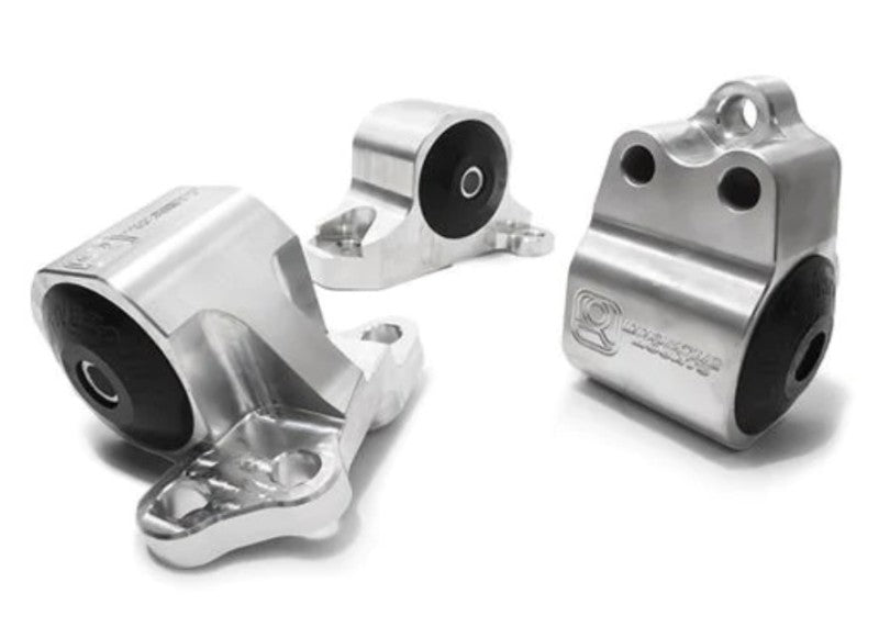 Innovative 92-95 Civic B/D Series Silver Aluminum Mounts Solid Bushings (3 Bolt) - Racecraft Industries