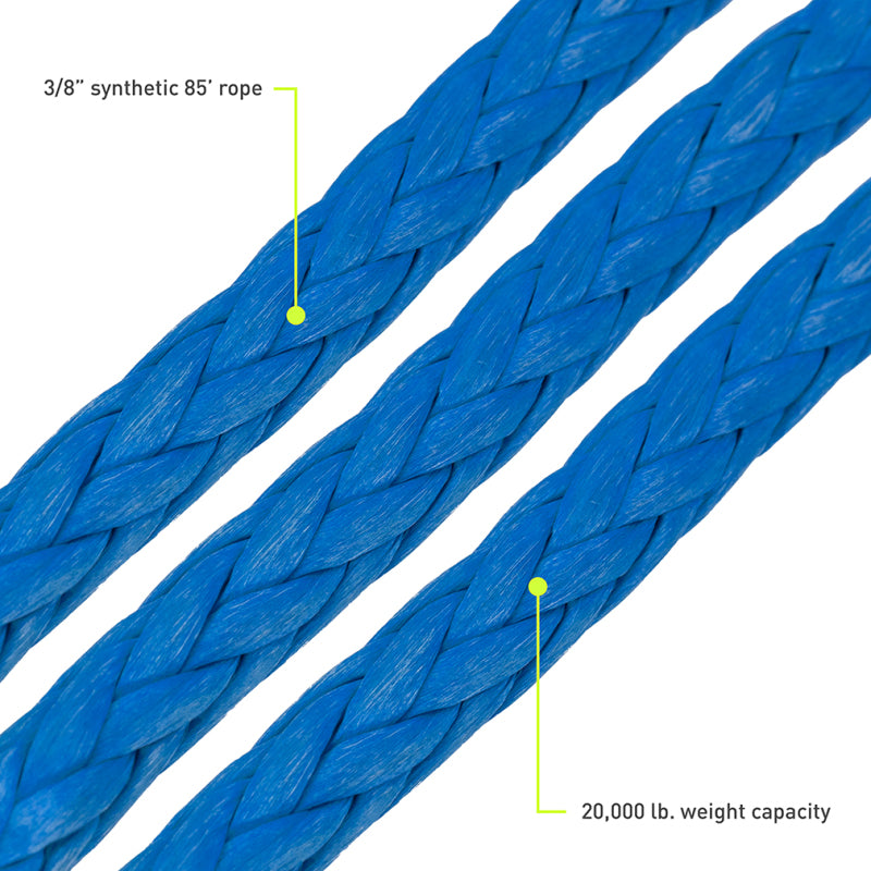 Borne Off-Road 12K Winch - Blue Synthetic Rope - Racecraft Industries