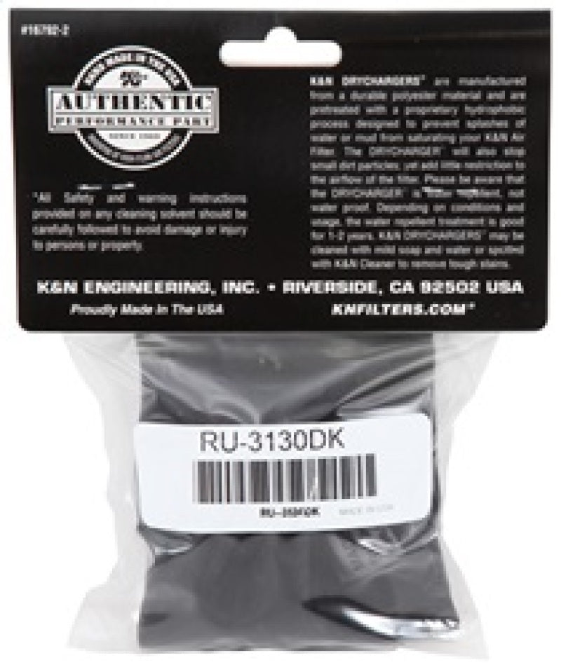 K&N Air Filter Wrap Black RU-3130 - Racecraft Industries