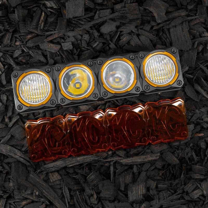 KC HiLiTES FLEX ERA LED Light Bar 10in. Light Shield - Amber (SHIELD ONLY) - Racecraft Industries